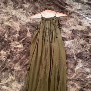 Army green summer dress
